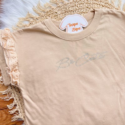 Conj. Blusa Be Cute e Short em Lese - Bege